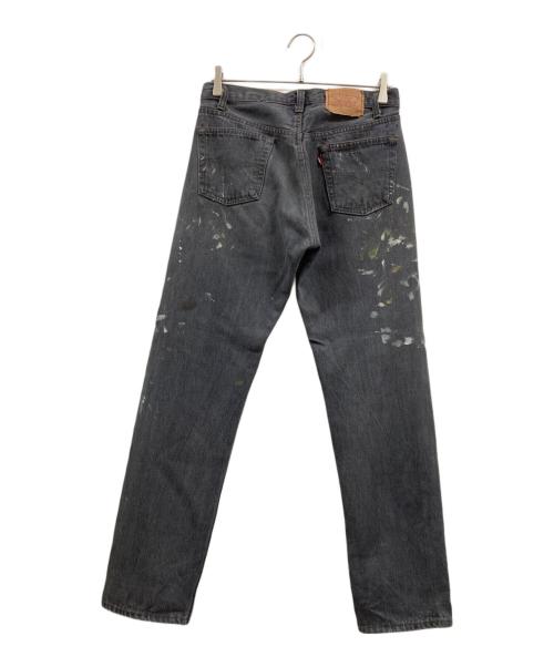 LEVI'S（リーバイス）LEVI'S (リーバイス) 501先染めペイントデニムパンツ ブラック サイズ:31/32の古着・服飾アイテム