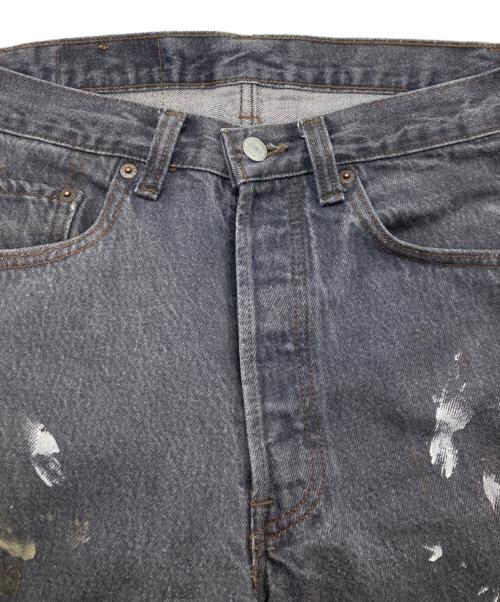 LEVI'S（リーバイス）LEVI'S (リーバイス) 501先染めペイントデニムパンツ ブラック サイズ:31/32の古着・服飾アイテム