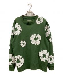 Denim Tears（デニムティアーズ）の古着「フラワープリントカットソー」｜グリーン