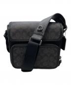 COACHコーチ）の古着「サリバン フラップ クロスボディ バッグ」｜ブラック