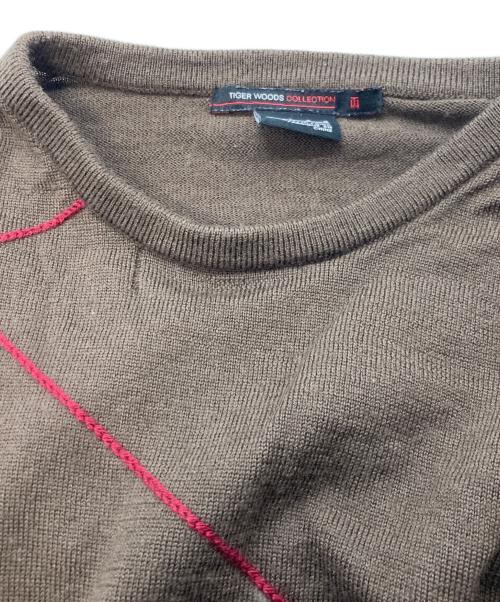 NIKE（ナイキ）NIKE (ナイキ) 刺繍メリノウールニット ブラウン サイズ:Lの古着・服飾アイテム