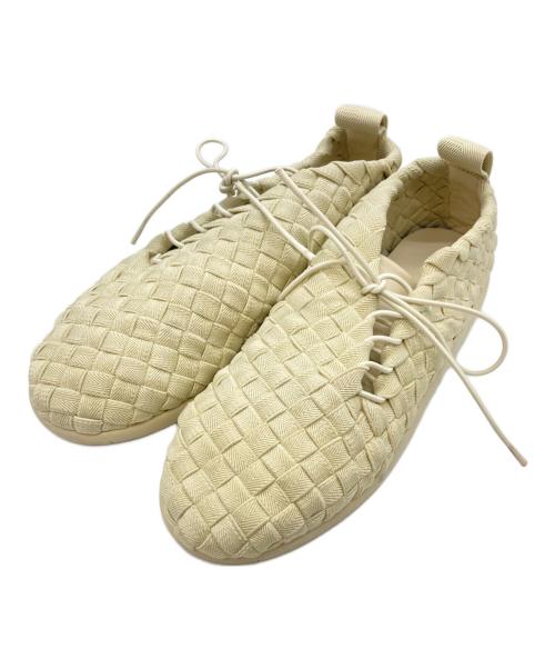 BOTTEGA VENETA（ボッテガベネタ）BOTTEGA VENETA (ボッテガベネタ) イントレチャートプラットスニーカー アイボリー サイズ:40の古着・服飾アイテム