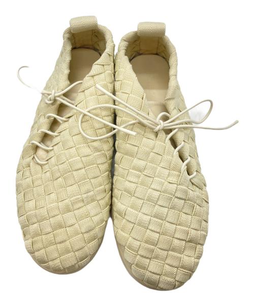 BOTTEGA VENETA（ボッテガベネタ）BOTTEGA VENETA (ボッテガベネタ) イントレチャートプラットスニーカー アイボリー サイズ:40の古着・服飾アイテム