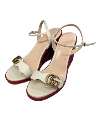 中古・古着通販】GUCCI (グッチ) ダブルG ウェッジソールサンダル