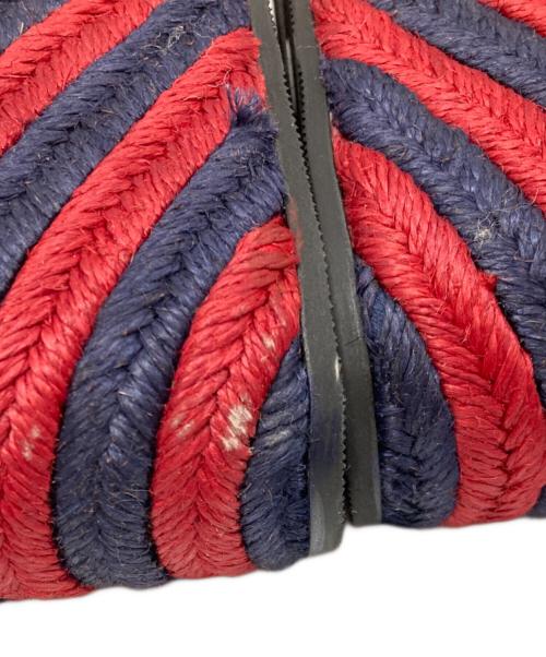 GUCCI（グッチ）GUCCI (グッチ) ダブルG ウェッジソールサンダル レッド×ネイビー サイズ: 38 1/2の古着・服飾アイテム