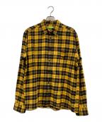 DIESELディーゼル）の古着「チェックネルシャツ」｜イエロー