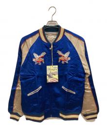 HOUSTON（ヒューストン）の古着「スカジャン」｜ブルー×ブラウン