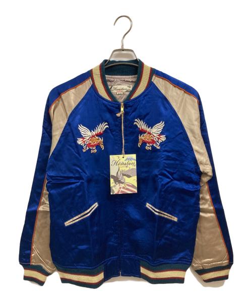 HOUSTON（ヒューストン）HOUSTON (ヒューストン) スカジャン ブルー×ブラウン サイズ:Ｍの古着・服飾アイテム