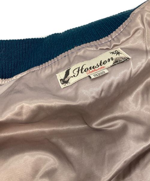 HOUSTON（ヒューストン）HOUSTON (ヒューストン) スカジャン ブルー×ブラウン サイズ:Ｍの古着・服飾アイテム