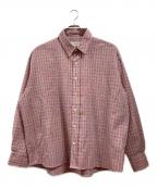 OPENING actオープニングアクト）の古着「7DAYSミニチェックリラックスフィットシャツ」｜ピンク