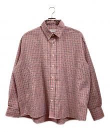 OPENING act（オープニングアクト）の古着「7DAYSミニチェックリラックスフィットシャツ」｜ピンク