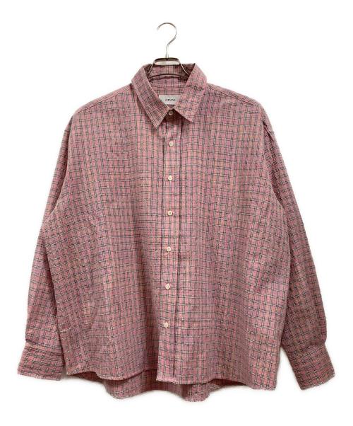 OPENING act（オープニングアクト）OPENING act (オープニングアクト) 7DAYSミニチェックリラックスフィットシャツ ピンク サイズ:Ｍの古着・服飾アイテム