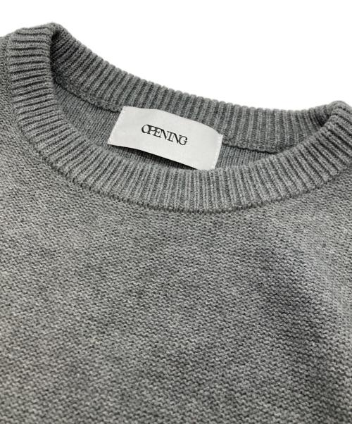 OPENING act（オープニングアクト）OPENING act (オープニングアクト) 半袖ニット グレー サイズ:Lの古着・服飾アイテム