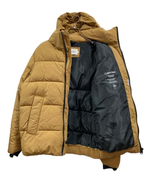 Calvin Klein（カルバンクライン）Calvin Klein (カルバンクライン) ナイロンパファージャケット ブラウン サイズ:Lの古着・服飾アイテム