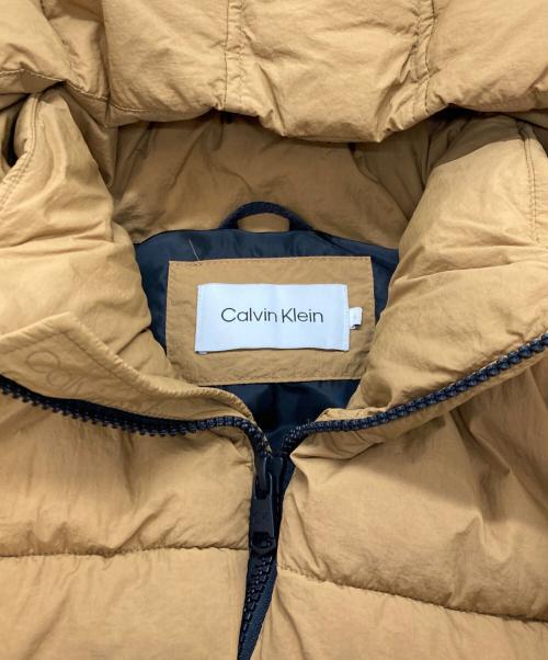 Calvin Klein（カルバンクライン）Calvin Klein (カルバンクライン) ナイロンパファージャケット ブラウン サイズ:Lの古着・服飾アイテム