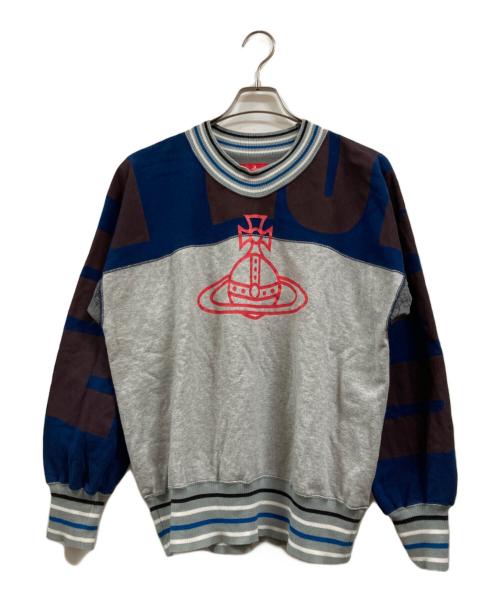Vivienne Westwood RED LABEL（ヴィヴィアンウエストウッドレッドレーベル）Vivienne Westwood RED LABEL (ヴィヴィアンウエストウッドレッドレーベル) スウェット グレー×ブルー サイズ:00の古着・服飾アイテム