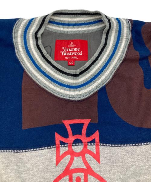 Vivienne Westwood RED LABEL（ヴィヴィアンウエストウッドレッドレーベル）Vivienne Westwood RED LABEL (ヴィヴィアンウエストウッドレッドレーベル) スウェット グレー×ブルー サイズ:00の古着・服飾アイテム