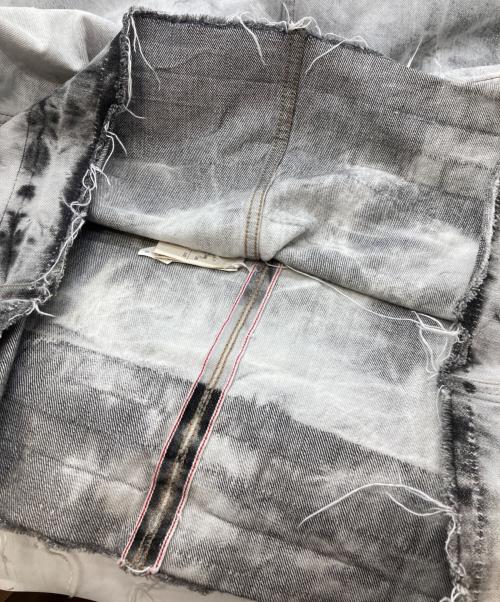 RICK OWENS（リックオウエンス）RICK OWENS (リックオウエンス) ブリーチブラックデニムカットオフロングベスト グレー サイズ:Sの古着・服飾アイテム