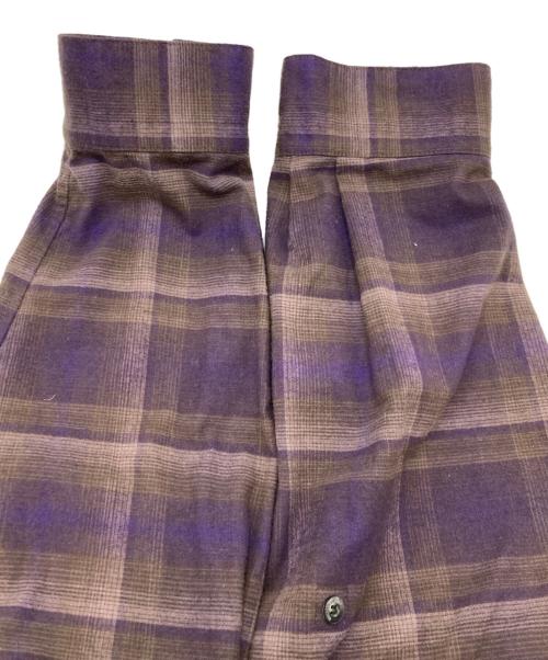 MIHARA YASUHIRO（ミハラヤスヒロ）MIHARA YASUHIRO (ミハラヤスヒロ) 切替パーカー パープル×ブラック サイズ:FREEの古着・服飾アイテム