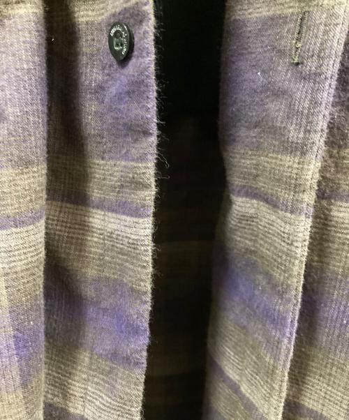 MIHARA YASUHIRO（ミハラヤスヒロ）MIHARA YASUHIRO (ミハラヤスヒロ) 切替パーカー パープル×ブラック サイズ:FREEの古着・服飾アイテム