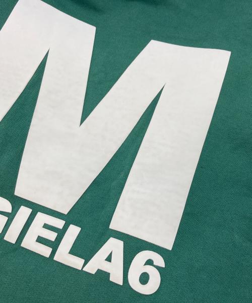 MM6 Maison Margiela（エムエムシックスメゾンマルジェラ）MM6 Maison Margiela (エムエムシックスメゾンマルジェラ) ロゴ長袖スウェットプルオーバー グリーン サイズ:16の古着・服飾アイテム