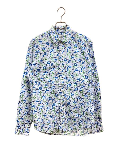 Frank&Eileen（フランクアンドアイリーン）Frank&Eileen (フランクアンドアイリーン) 花柄シャツ ホワイト×ブルー サイズ:Sの古着・服飾アイテム