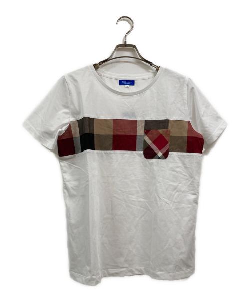 BLUE LABEL CRESTBRIDGE（ブルーレーベルクレストブリッジ）BLUE LABEL CRESTBRIDGE (ブルーレーベルクレストブリッジ) Tシャツ ホワイト×レッド サイズ:40の古着・服飾アイテム