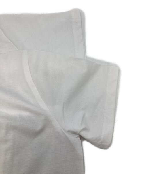 BLUE LABEL CRESTBRIDGE（ブルーレーベルクレストブリッジ）BLUE LABEL CRESTBRIDGE (ブルーレーベルクレストブリッジ) Tシャツ ホワイト×レッド サイズ:40の古着・服飾アイテム