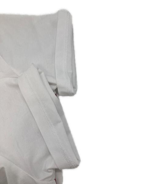 BLUE LABEL CRESTBRIDGE（ブルーレーベルクレストブリッジ）BLUE LABEL CRESTBRIDGE (ブルーレーベルクレストブリッジ) Tシャツ ホワイト×レッド サイズ:40の古着・服飾アイテム