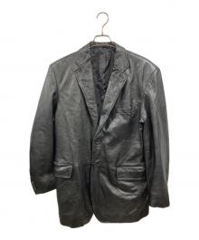 LICORICE（リコリス）の古着「ラムレザーテーラードジャケット」｜ブラック