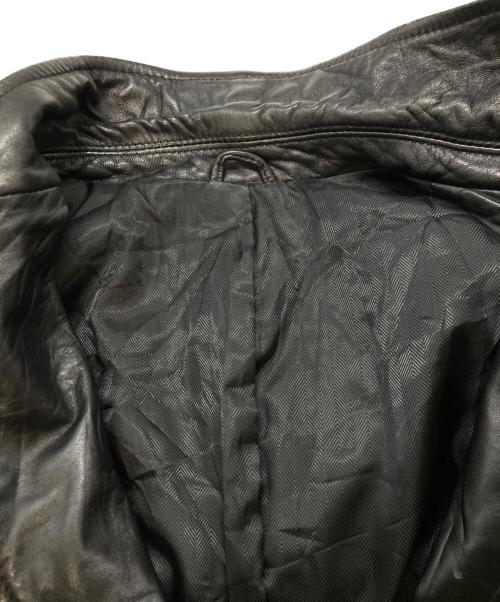 LICORICE（リコリス）LICORICE (リコリス) ラムレザーテーラードジャケット ブラック サイズ:Lの古着・服飾アイテム