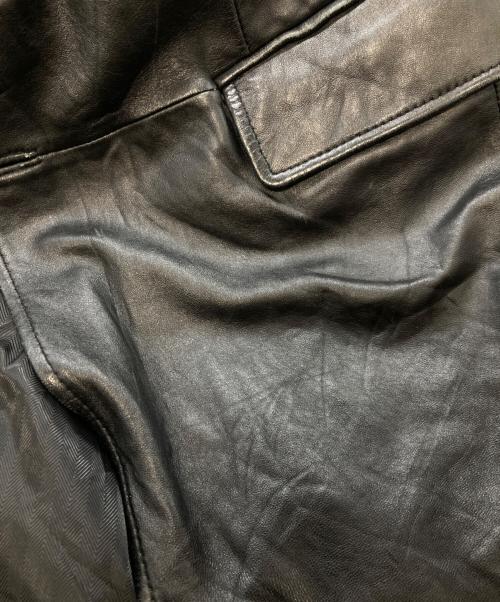 LICORICE（リコリス）LICORICE (リコリス) ラムレザーテーラードジャケット ブラック サイズ:Lの古着・服飾アイテム