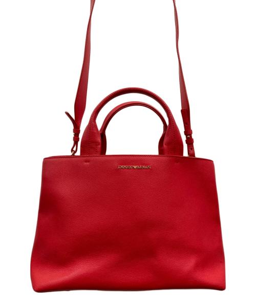 EMPORIO ARMANI（エンポリオ アルマーニ）EMPORIO ARMANI (エンポリオ アルマーニ) 2wayトートバッグ レッドの古着・服飾アイテム