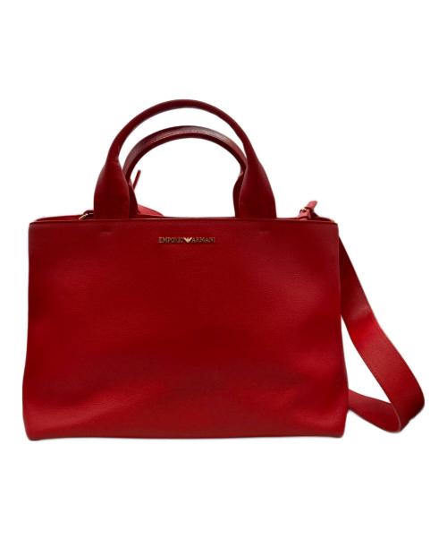 EMPORIO ARMANI（エンポリオ アルマーニ）EMPORIO ARMANI (エンポリオ アルマーニ) 2wayトートバッグ レッドの古着・服飾アイテム