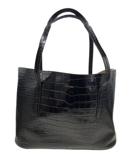 J&M DAVIDSON（ジェイ＆エム デヴィッドソン）J&M DAVIDSON (ジェイ＆エム デヴィッドソン) クロコ型押しトートバッグ ブラックの古着・服飾アイテム
