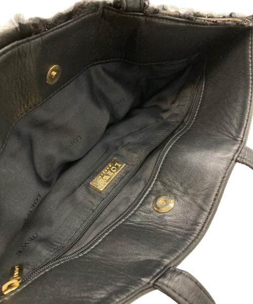 LOEWE（ロエベ）LOEWE (ロエベ) ミンクファーハンドバッグ ブラックの古着・服飾アイテム