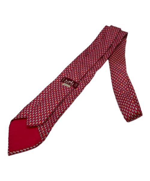 HERMES（エルメス）HERMES (エルメス) シルクネクタイ レッド サイズ:不明の古着・服飾アイテム