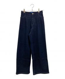 BLUE LABEL CRESTBRIDGE（ブルーレーベルクレストブリッジ）の古着「ワイドデニムパンツ」｜インディゴ
