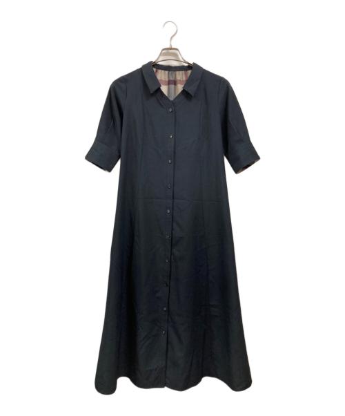 BLUE LABEL CRESTBRIDGE（ブルーレーベルクレストブリッジ）BLUE LABEL CRESTBRIDGE (ブルーレーベルクレストブリッジ) ブラウスワンピース ネイビー サイズ:38の古着・服飾アイテム