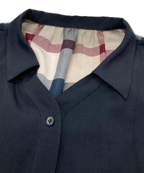 BLUE LABEL CRESTBRIDGE（ブルーレーベルクレストブリッジ）BLUE LABEL CRESTBRIDGE (ブルーレーベルクレストブリッジ) ブラウスワンピース ネイビー サイズ:38の古着・服飾アイテム