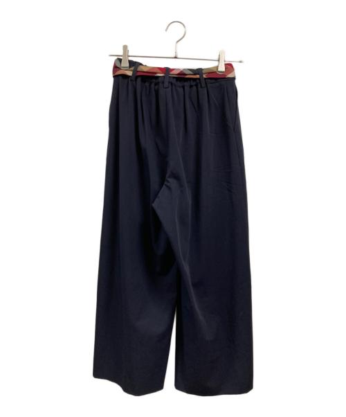 BLUE LABEL CRESTBRIDGE（ブルーレーベルクレストブリッジ）BLUE LABEL CRESTBRIDGE (ブルーレーベルクレストブリッジ) ワイドパンツ ネイビー サイズ:36の古着・服飾アイテム