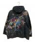LAD MUSICIAN (ラッドミュージシャン) 花柄 オーバーサイズ プルオーバーパーカー ブラック サイズ:不明：5000円