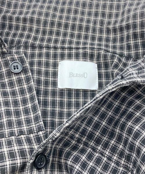 BLESS U（ブレスユー）BLESS U (ブレスユー) ss check shirt ブラック サイズ:Mの古着・服飾アイテム
