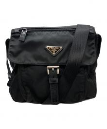 PRADA（プラダ）の古着「ナイロンショルダーバッグ」｜ブラック