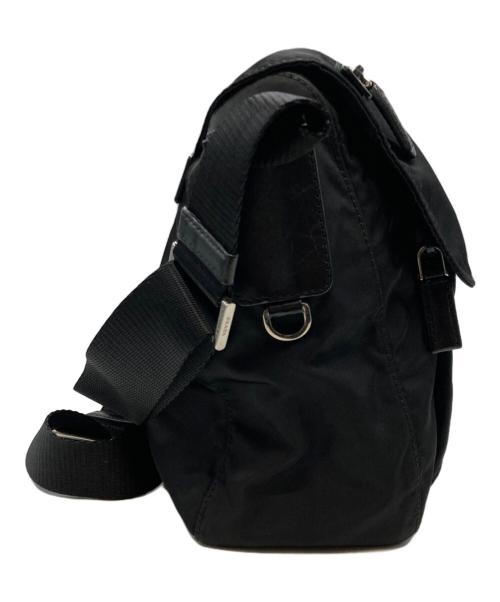 PRADA（プラダ）PRADA (プラダ) ナイロンショルダーバッグ ブラックの古着・服飾アイテム