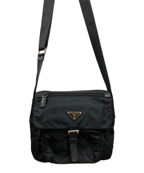 PRADA（プラダ）PRADA (プラダ) ナイロンショルダーバッグ ブラックの古着・服飾アイテム