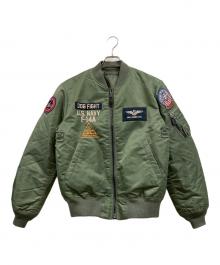 AVIREX（アヴィレックス）の古着「MA-1ジャケット TOM CAT」｜カーキ