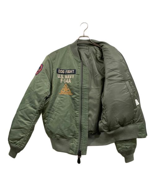 AVIREX（アヴィレックス）AVIREX (アヴィレックス) MA-1ジャケット TOM CAT カーキ サイズ:Lの古着・服飾アイテム