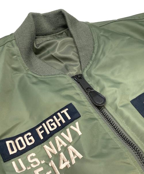 AVIREX（アヴィレックス）AVIREX (アヴィレックス) MA-1ジャケット TOM CAT カーキ サイズ:Lの古着・服飾アイテム