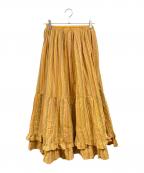 CASA FLINEカーサフライン）の古着「インド綿フレアスカート」｜オレンジ